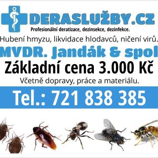 DERASLUŽBY ČR ® Dezinfekce, dezinsekce, deratizace pro Brno, Brno-venkov a ostatní obsluhované oblasti s dopravou v ceně....